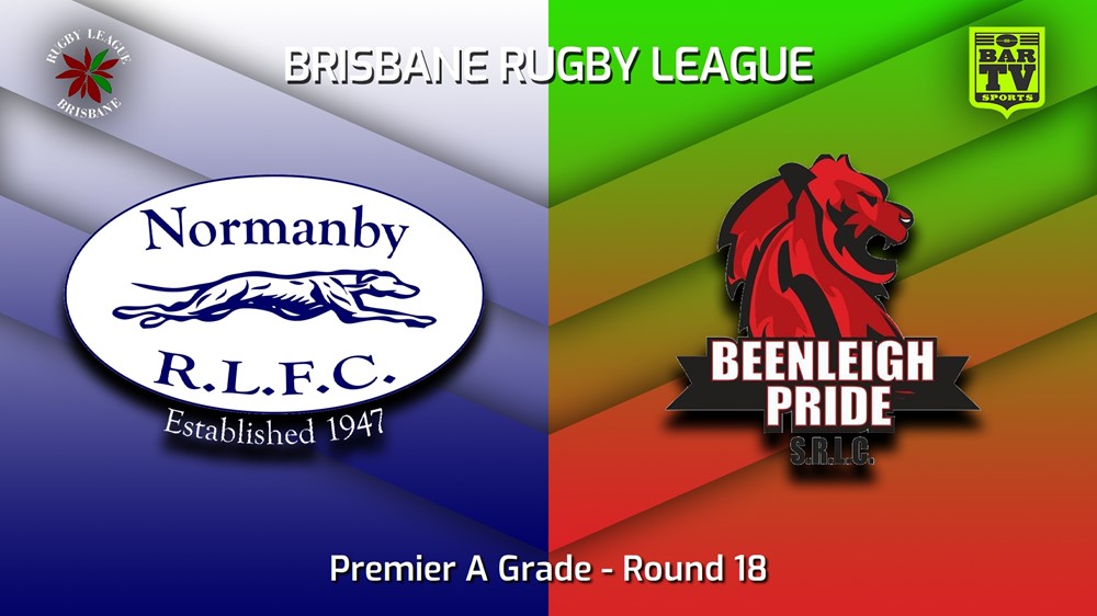 230812-BRL Round 18 - Premier A Grade - Normanby Hounds v Beenleigh Pride Slate Image