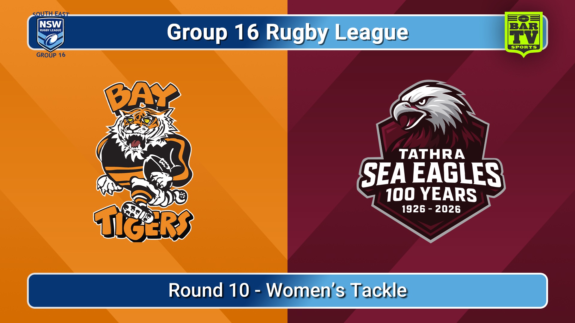 260705-video-Group 16 Rugby League  Round 10 - Women’s Tackle - Bateman's Bay Tigers v Tathra Sea Eagles Slate Image