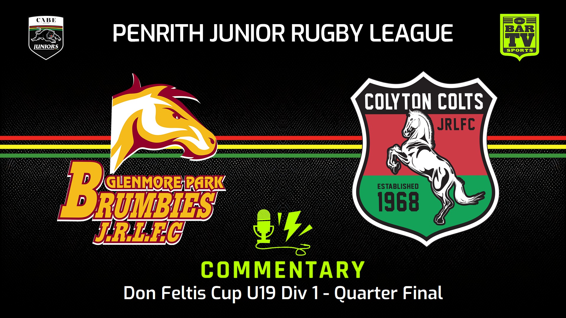 240818-video-Penrith & District Junior Rugby League Quarter Final - Don Feltis Cup U19 Div 1 - Glenmore Park Brumbies v Colyton Colts Slate Image