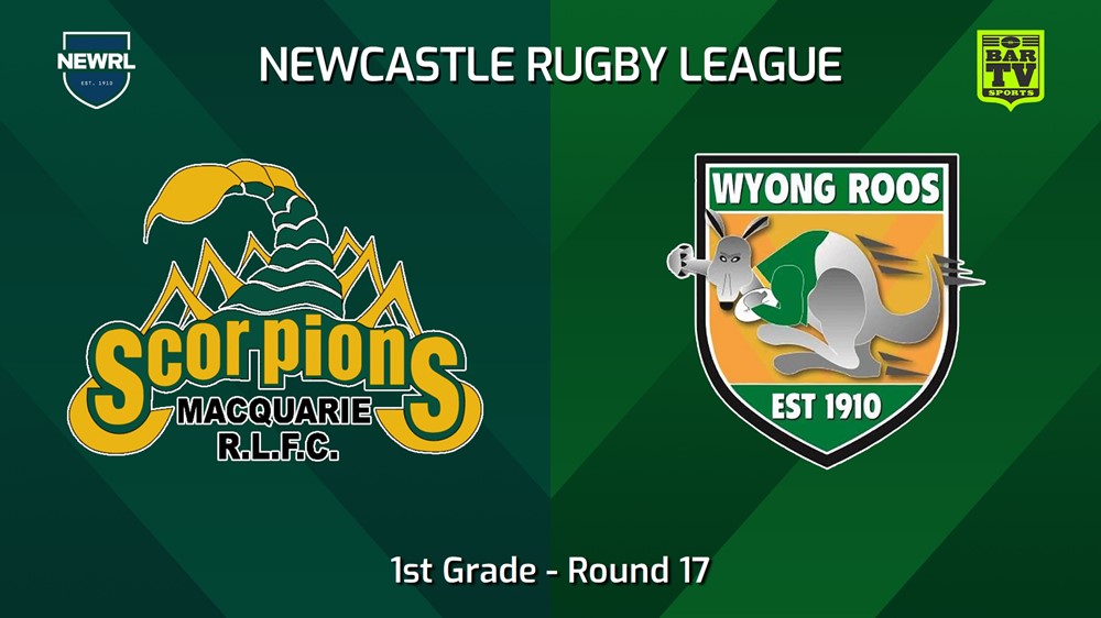 240817-video-Newcastle RL Round 17 - 1st Grade - Macquarie Scorpions v Wyong Roos Slate Image
