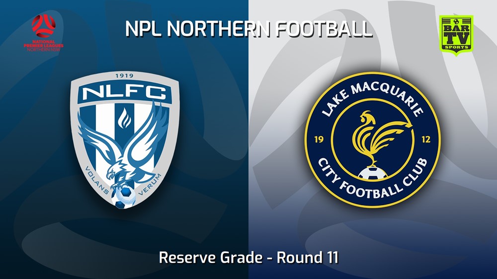 230513-NNSW NPLM Res Round 11 - New Lambton FC (Res) v Lake Macquarie City FC Res Minigame Slate Image