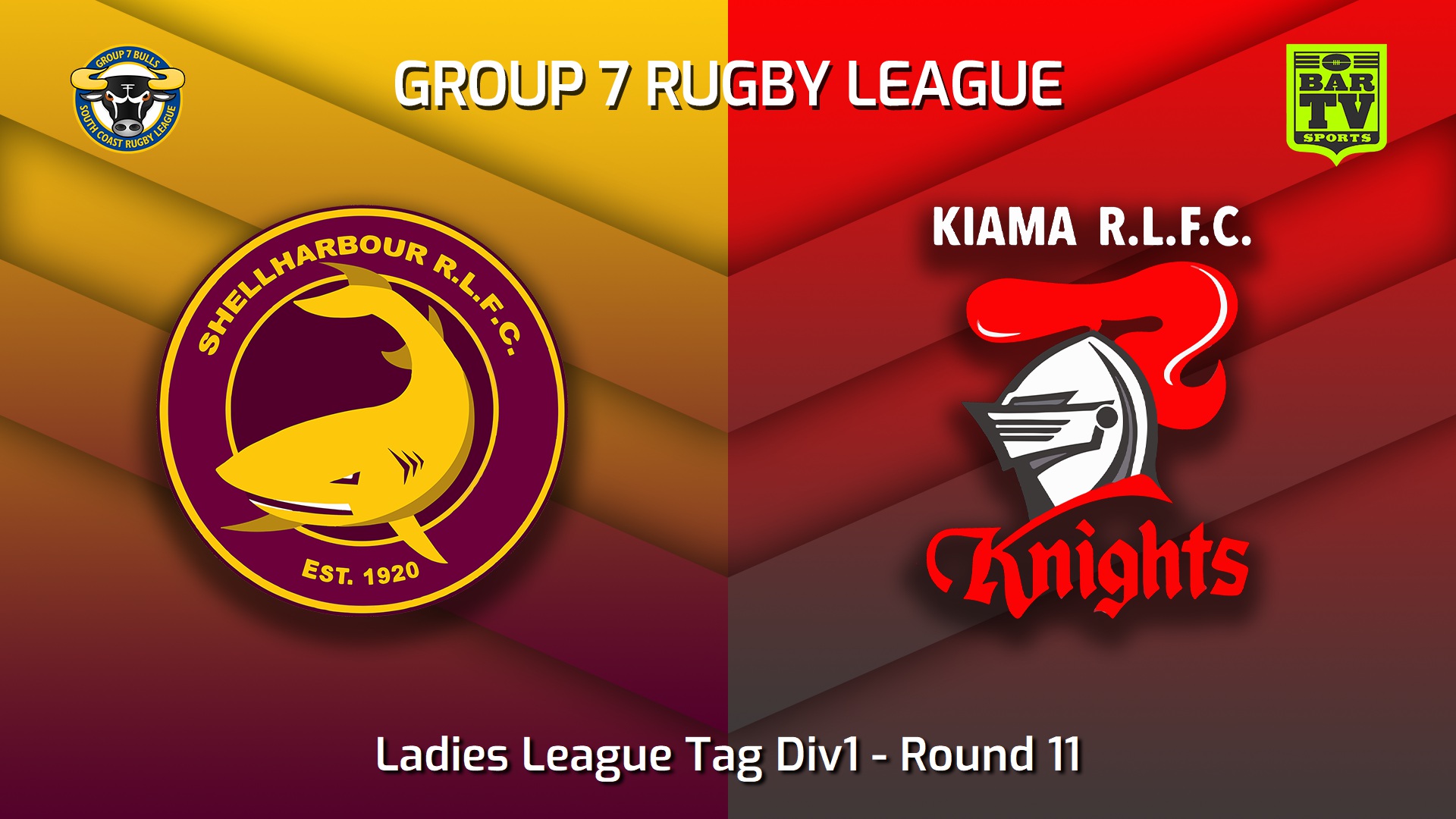 230618-South Coast Round 11 - Ladies League Tag Div1 - Shellharbour Sharks v Kiama Knights Slate Image