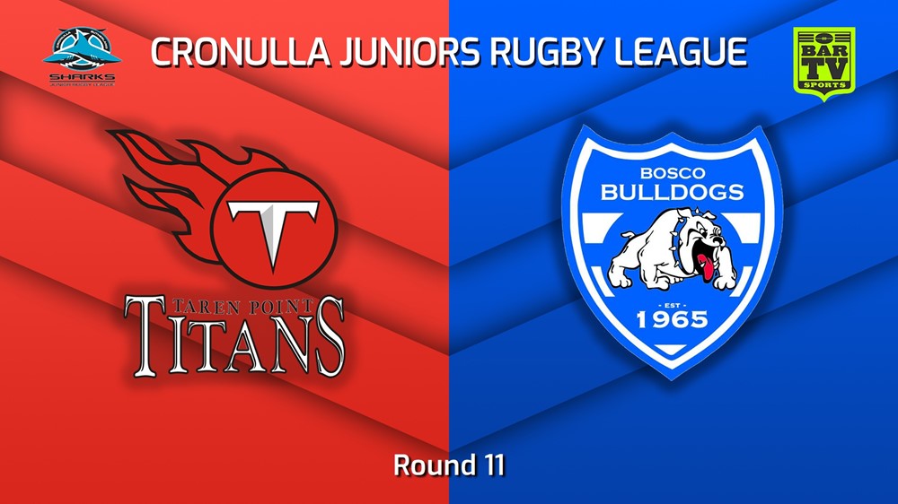 MINI GAME: Cronulla Juniors - U15 Blues Tag Round 11 - Taren Point Titans v St John Bosco Bulldogs Slate Image