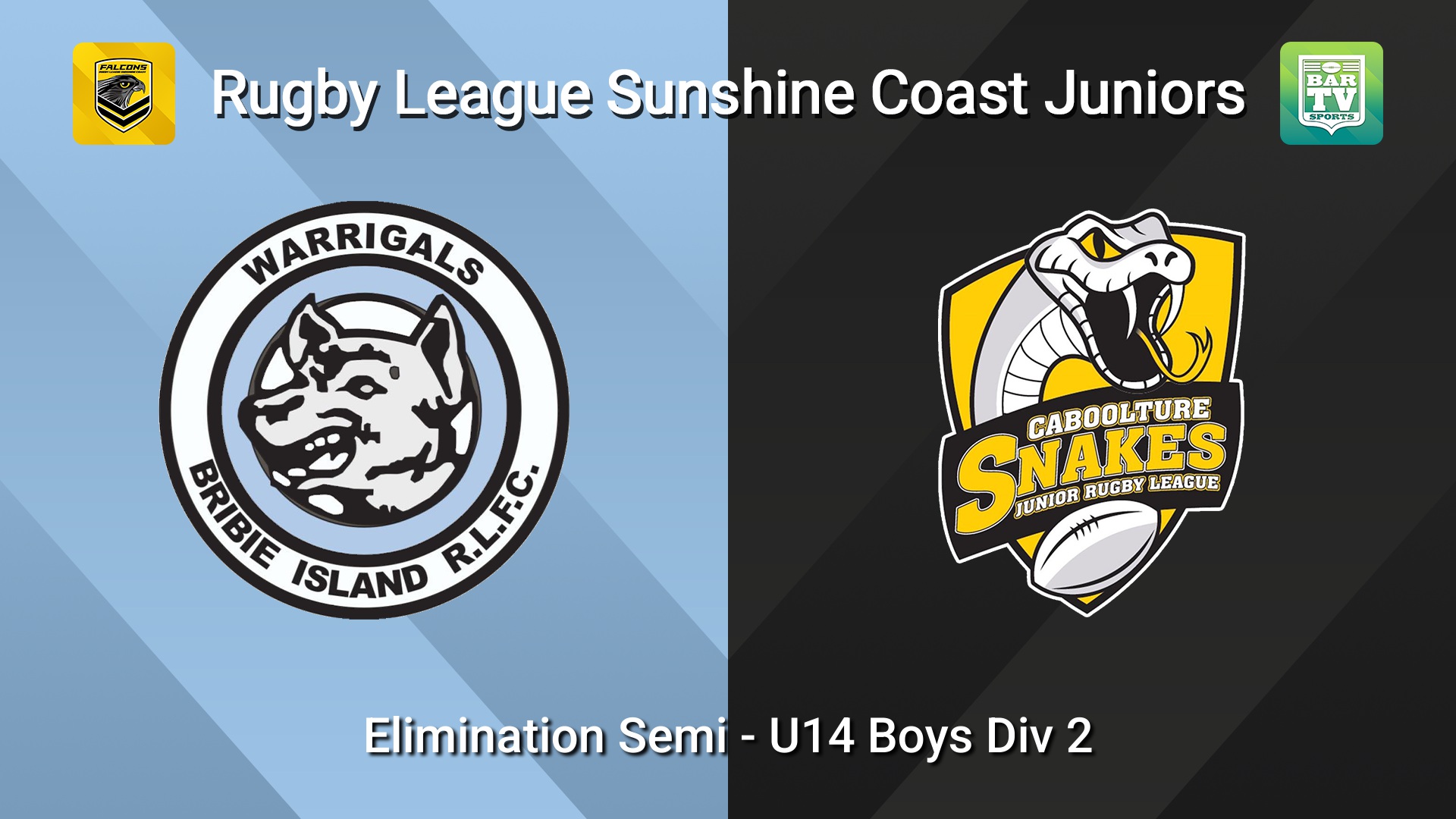 260822-video-Sunshine Coast Junior Rugby League Elimination Semi - U14 Boys Div 2 - Bribie Island Warrigals JRL v Caboolture Snakes JRL Slate Image