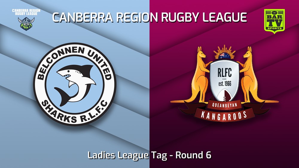 230520-Canberra Round 6 - Ladies League Tag - Belconnen United Sharks v Queanbeyan Kangaroos Slate Image