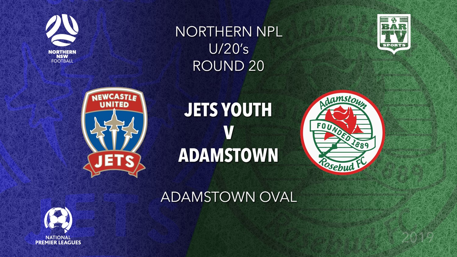 NPL Youth - Northern NSW Round 20 - Newcastle Jets FC U20 v Adamstown Rosebud FC U20 Slate Image