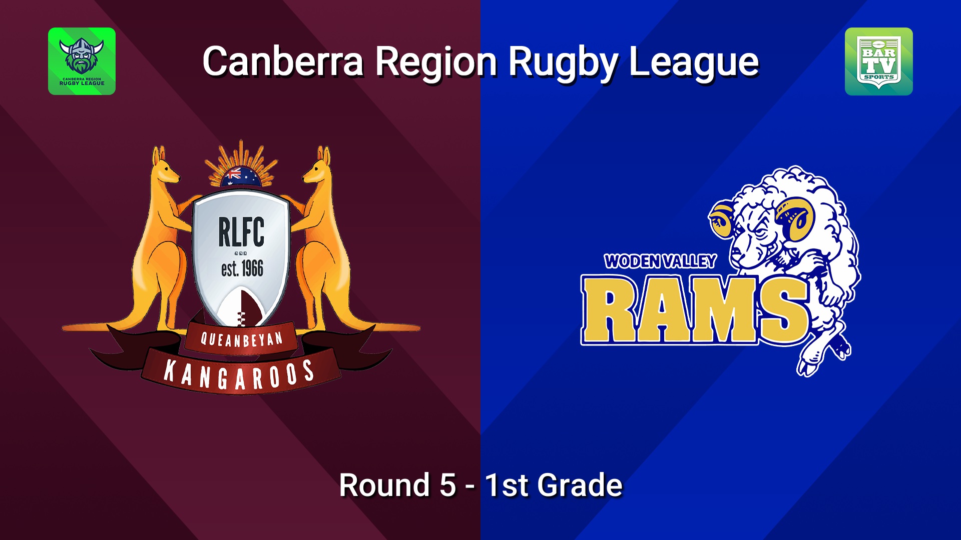 260516-video-Canberra Round 5 - 1st Grade - Queanbeyan Kangaroos v Woden Valley Rams Slate Image