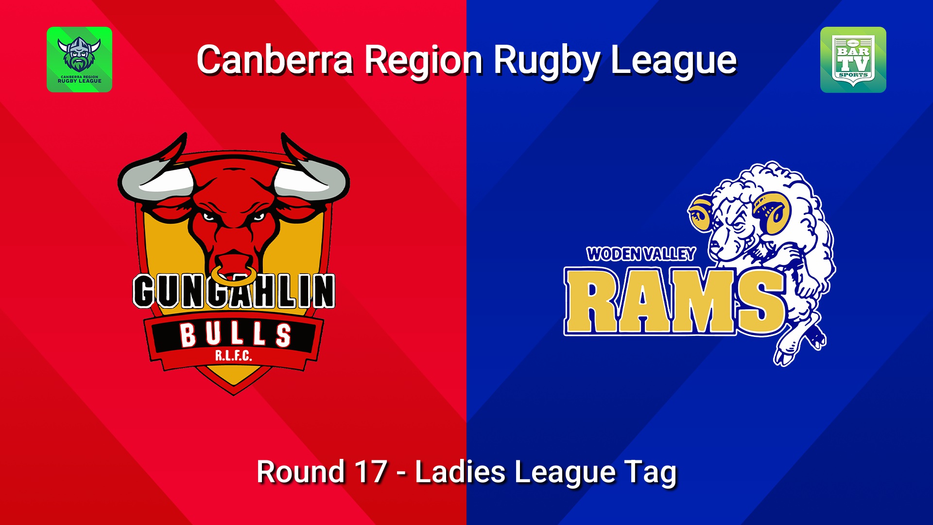 260815-video-Canberra Round 17 - Ladies League Tag - Gungahlin Bulls v Woden Valley Rams Slate Image