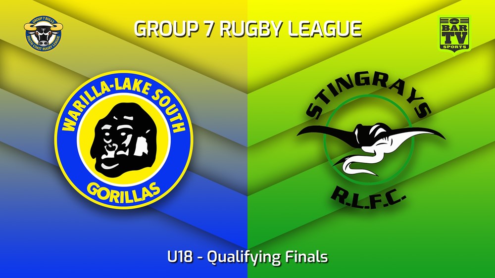 230827-South Coast Qualifying Finals - U18 - Warilla-Lake South Gorillas v Stingrays of Shellharbour Minigame Slate Image