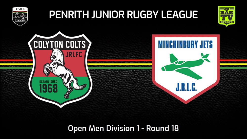 240420-video-Penrith & District Junior Rugby League Round 18 - Open Men Division 1 - Colyton Colts v Minchinbury Slate Image