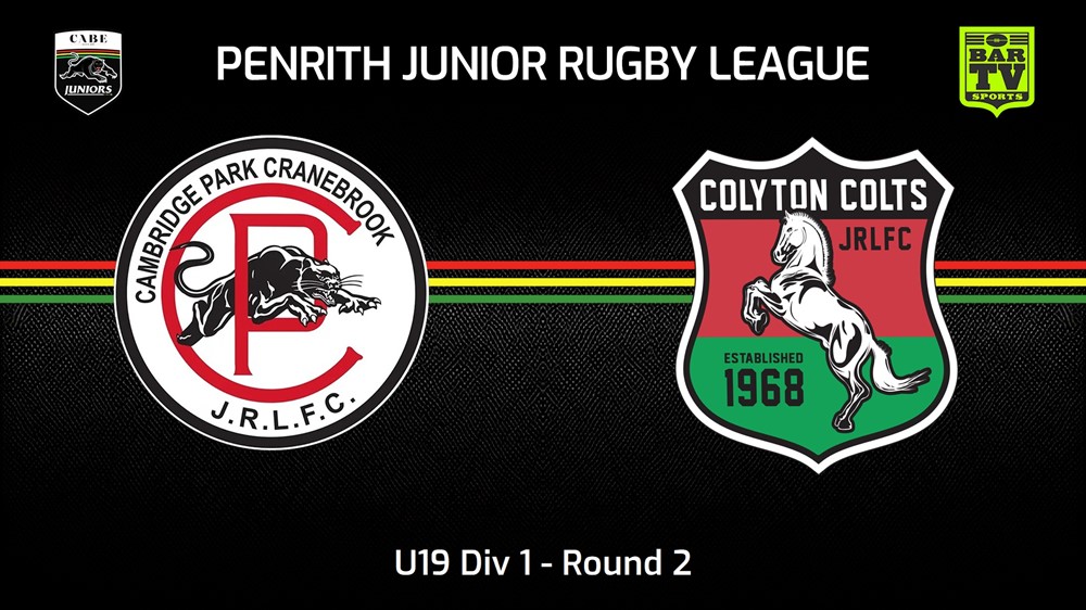 240414-Penrith & District Junior Rugby League Round 2 - U19 Div 1 - Cambridge Park v Colyton Colts Slate Image