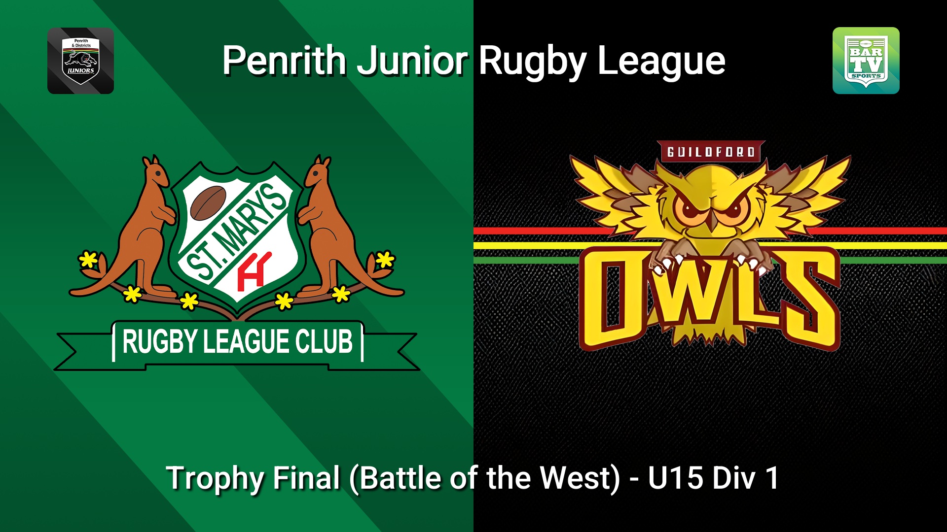 260919-video-Penrith & District Junior Rugby League Trophy Final (Battle of the West) - U15 Div 1 - St Marys v Guildford Owls Slate Image