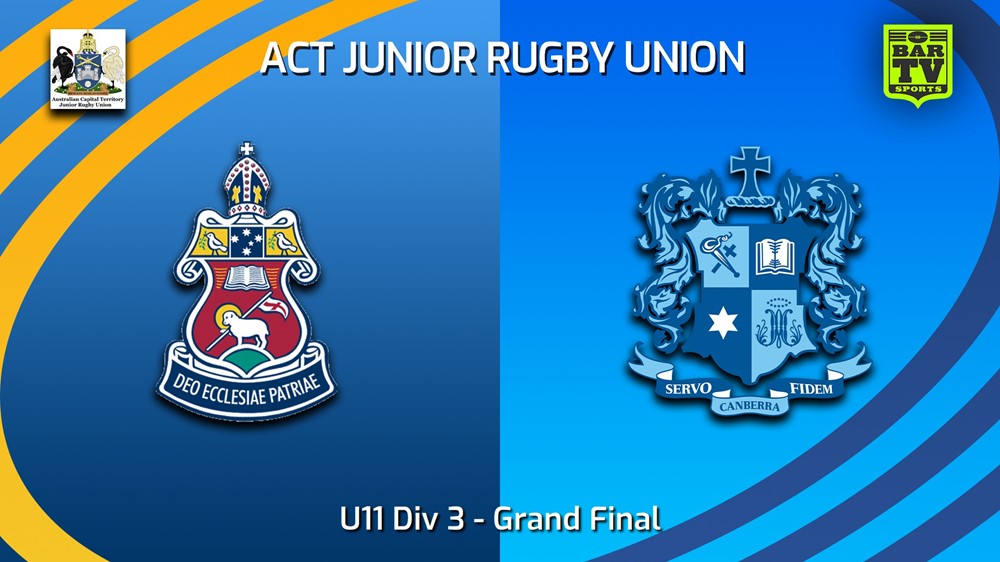 230902-ACT Junior Rugby Union Grand Final - U11 Div 3 - Canberra Grammar v Marist Rugby Club Slate Image