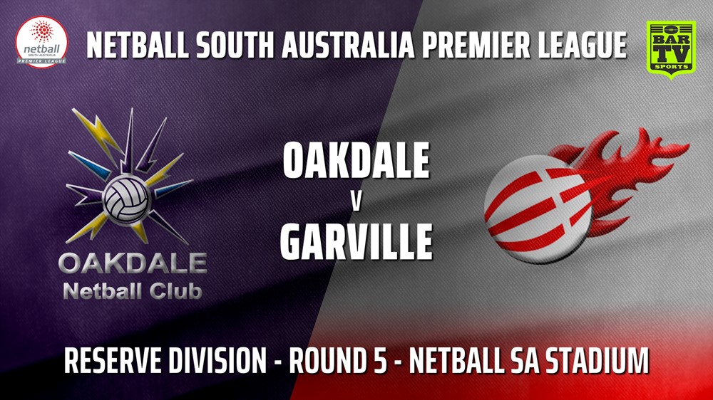 210528-SA Premier League Round 5 - Reserve Division - Oakdale v Garville Slate Image