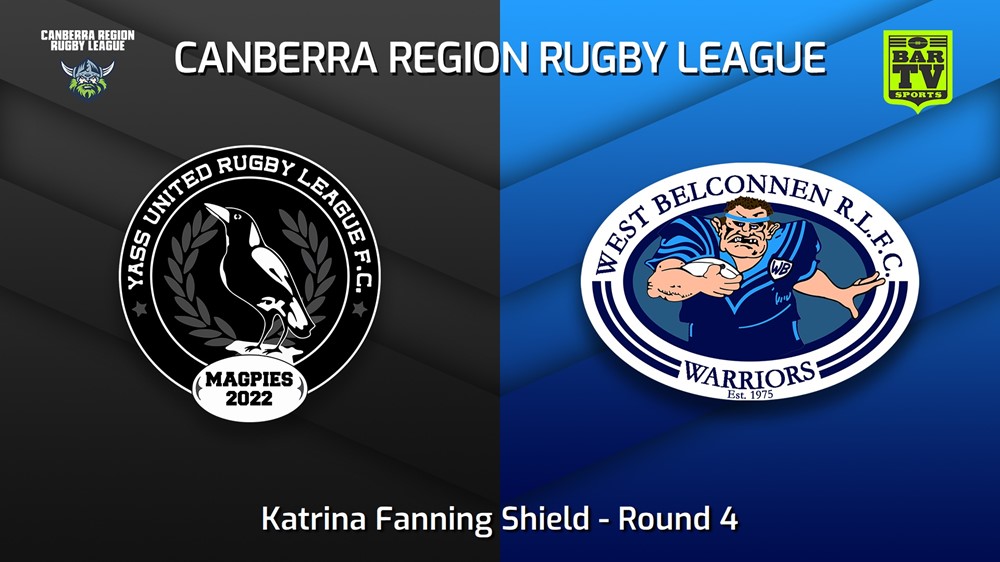 230527-Canberra Round 4 - Katrina Fanning Shield - Yass Magpies v West Belconnen Warriors Slate Image