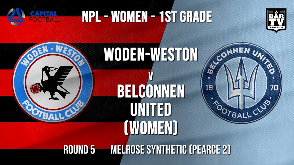 NPLW - Capital Round 5 - Woden-Weston FC (women) v Belconnen United (women) Slate Image