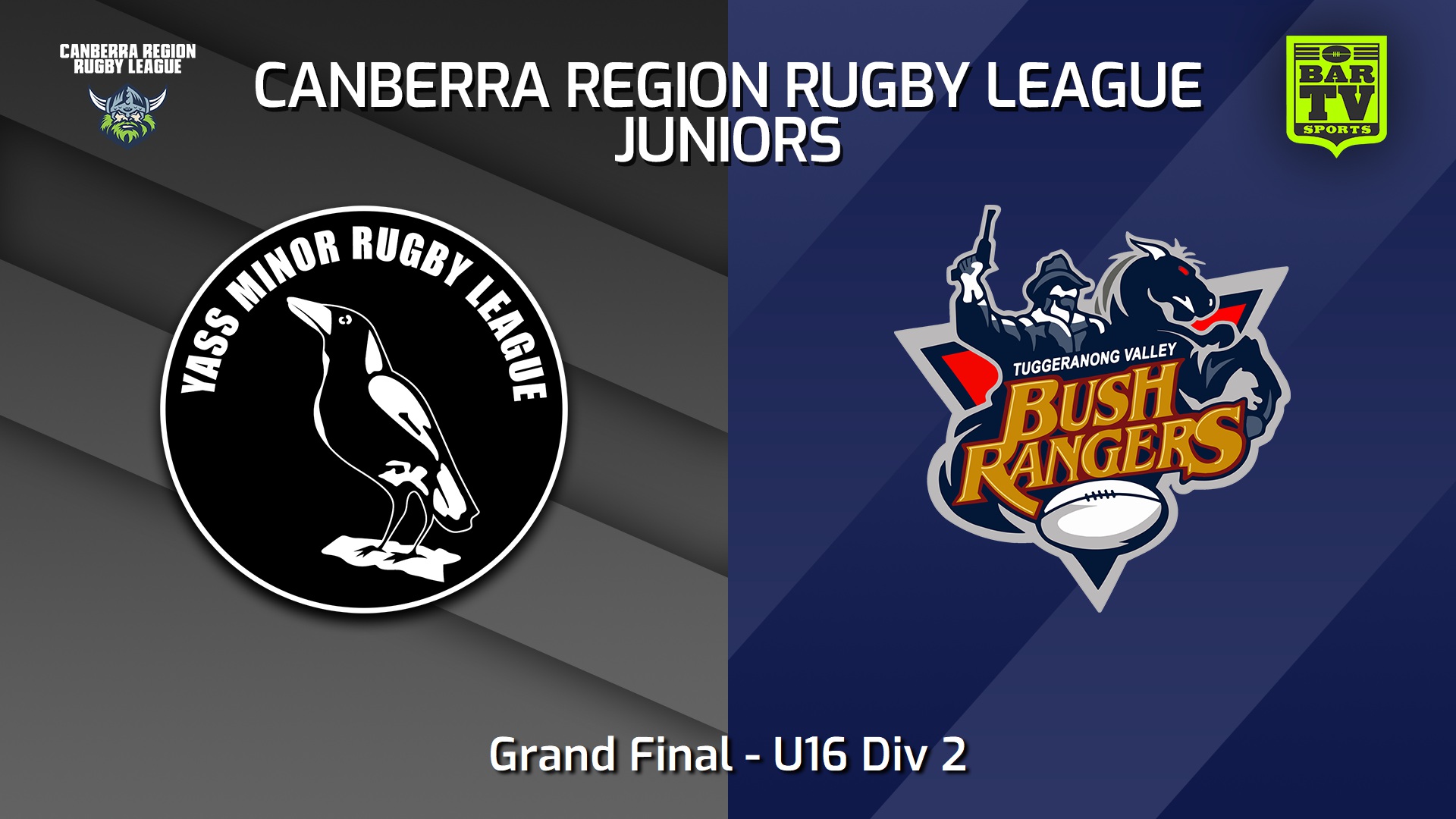 250905-video-Canberra Region Rugby League Juniors Grand Final - U16 Div 2 - Yass Magpies Juniors v Tuggeranong Bushrangers Minigame Slate Image