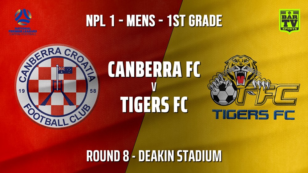 210530-NPL - CAPITAL Round 8 - Canberra FC v Tigers FC Slate Image