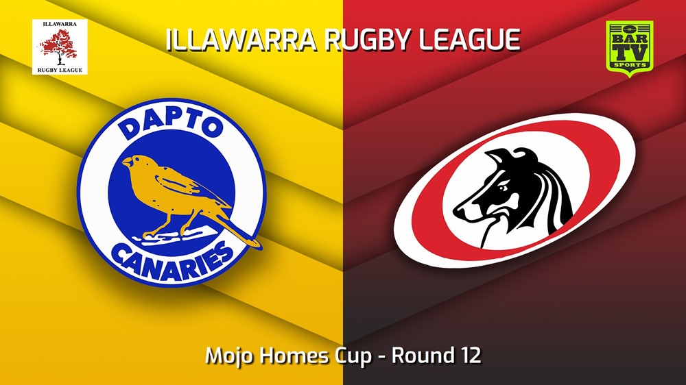 230722-Illawarra Round 12 - Mojo Homes Cup - Dapto Canaries v Collegians Slate Image