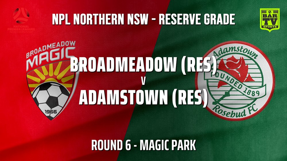 210509-NPL NNSW RES Round 6 - Broadmeadow Magic v Adamstown Rosebud FC Slate Image