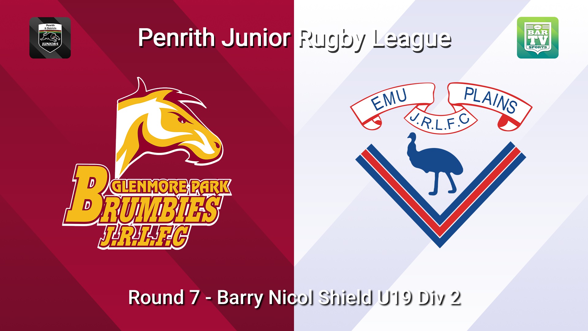260517-video-Penrith & District Junior Rugby League Round 7 - Barry Nicol Shield U19 Div 2 - Glenmore Park v Emu Plains Slate Image