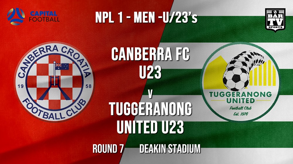 NPL1 Men - U23 - Capital Football  Round 7 - Canberra FC U23 v Tuggeranong United U23 Slate Image