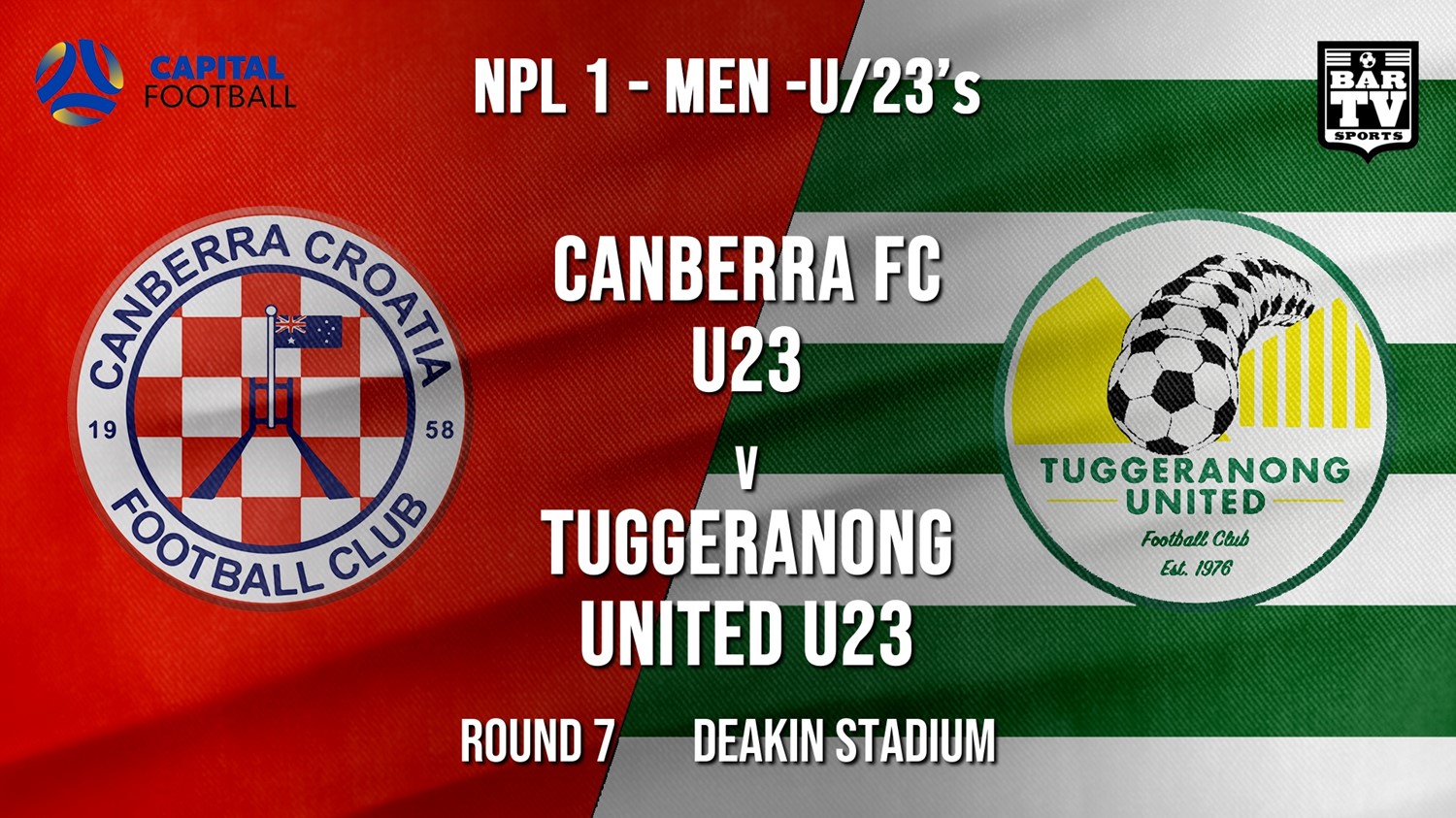 NPL1 Men - U23 - Capital Football  Round 7 - Canberra FC U23 v Tuggeranong United U23 Minigame Slate Image