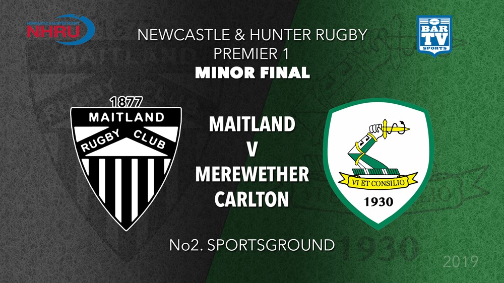 NHRU Minor Semi Final - Premier 1 - Maitland v Merewether Carlton Slate Image