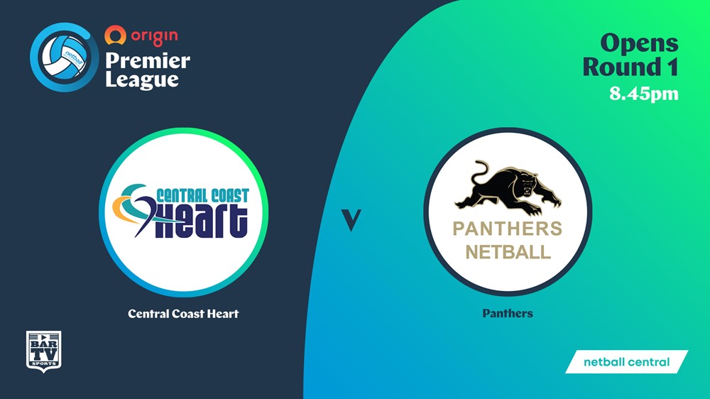 NSW Prem League Round 1 - Showcourt - Opens - Central Coast Heart v Panthers Minigame Slate Image