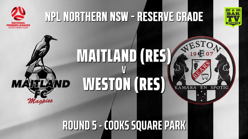 210421-NPL NNSW RES Round 5 - Maitland FC v Weston Workers FC Slate Image