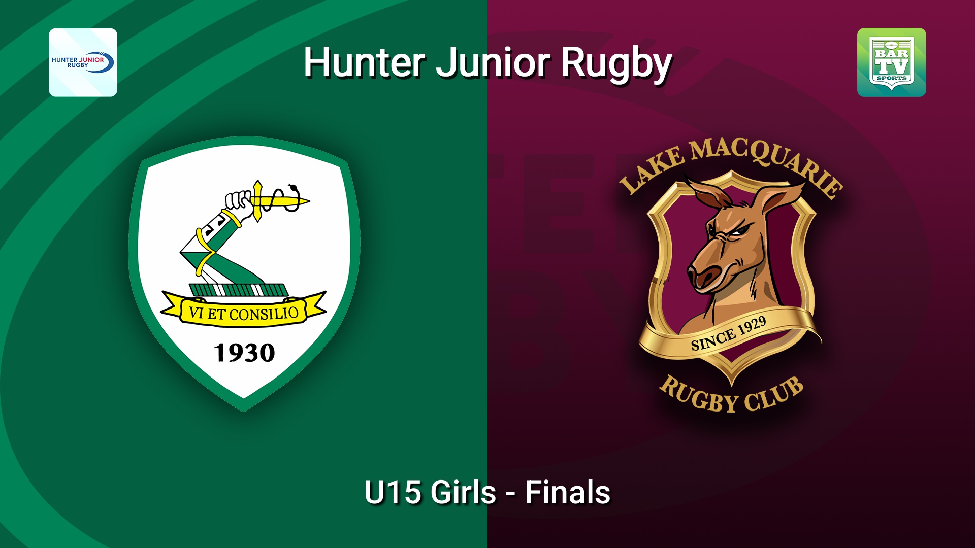 260828-video-Hunter Junior Rugby Union Finals - U15 Girls - Merewether Carlton v Lake Macquarie Slate Image