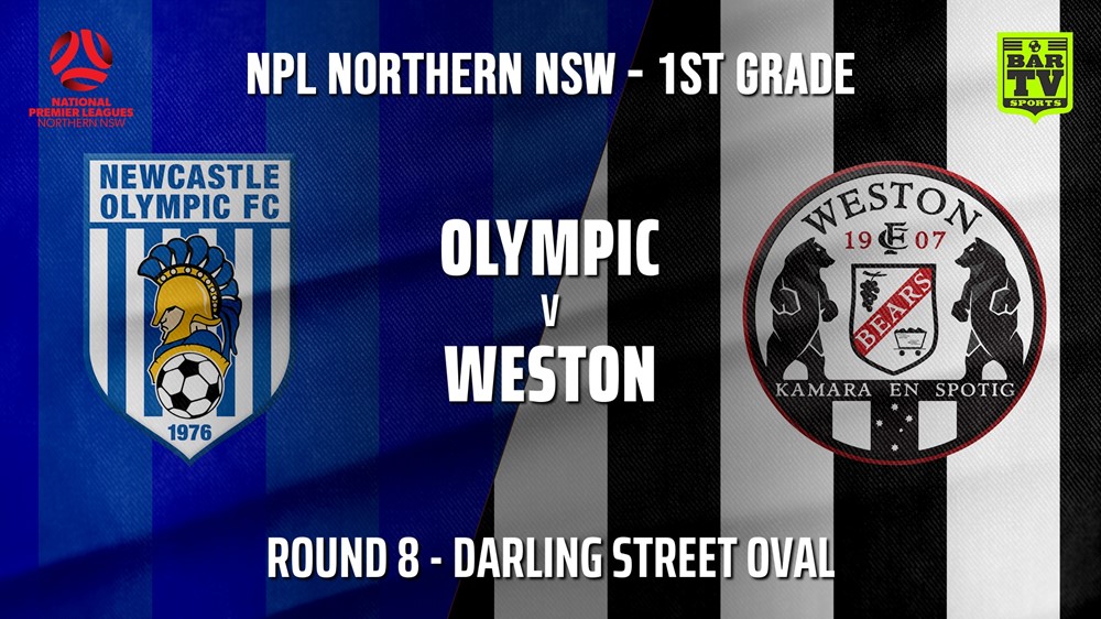 210522-NPL - NNSW Round 8 - Newcastle Olympic v Weston Workers FC Slate Image