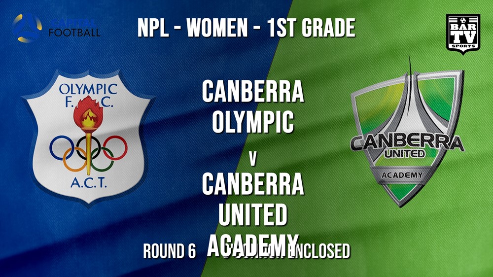NPLW - Capital Round 6 - Canberra Olympic FC (women) v Canberra United Academy Slate Image