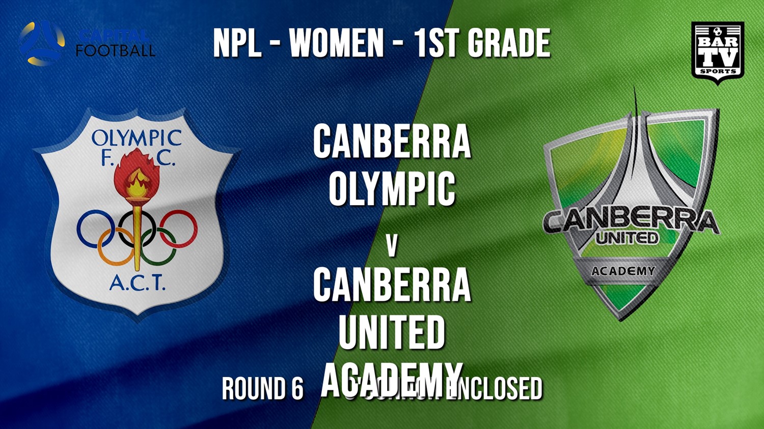 NPLW - Capital Round 6 - Canberra Olympic FC (women) v Canberra United Academy Minigame Slate Image