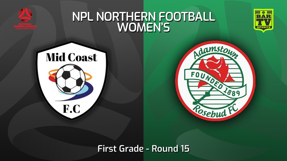 230625-NNSW NPLW Round 15 - Mid Coast FC W v Adamstown Rosebud FC Slate Image
