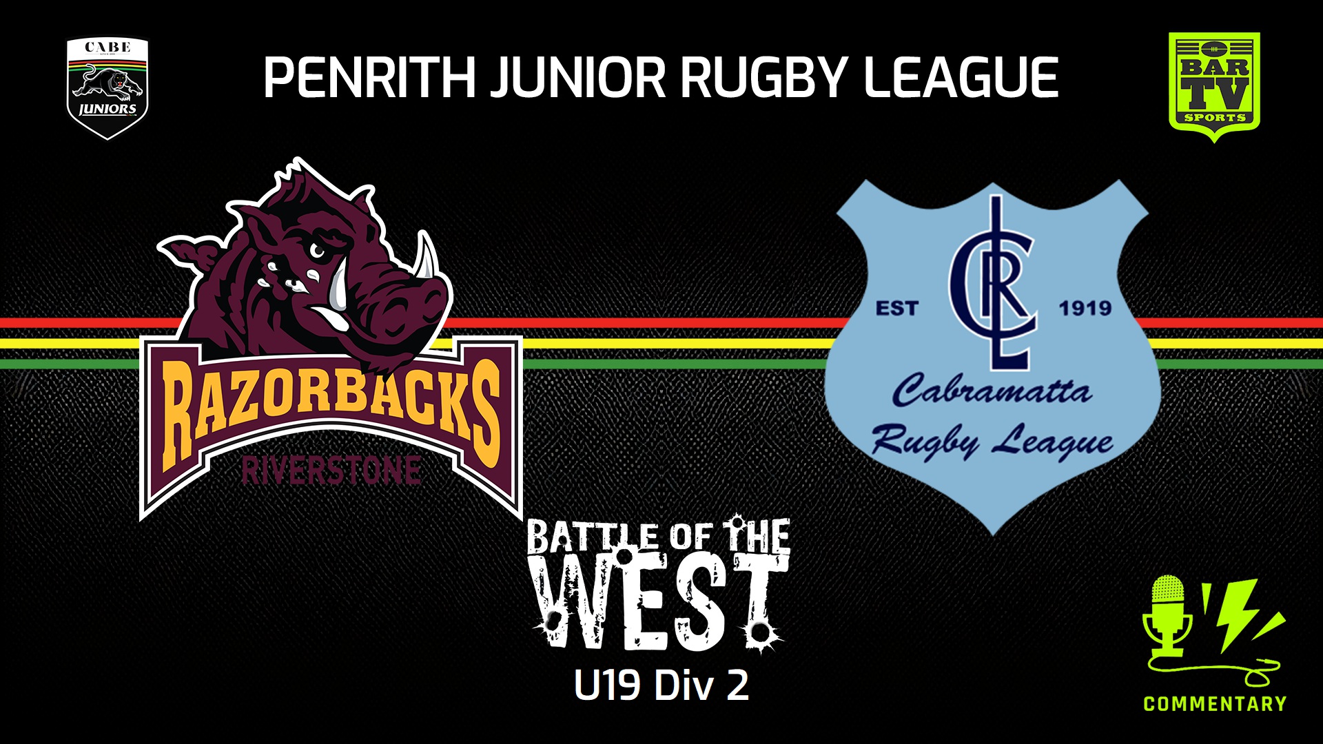 VIDEO Penrith & District Junior Rugby League Battle Of The West U19 Div 2 Riverstone