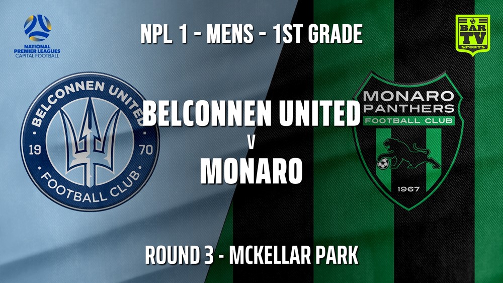 210422-NPL - CAPITAL Round 3 - Belconnen United v Monaro Panthers FC Slate Image