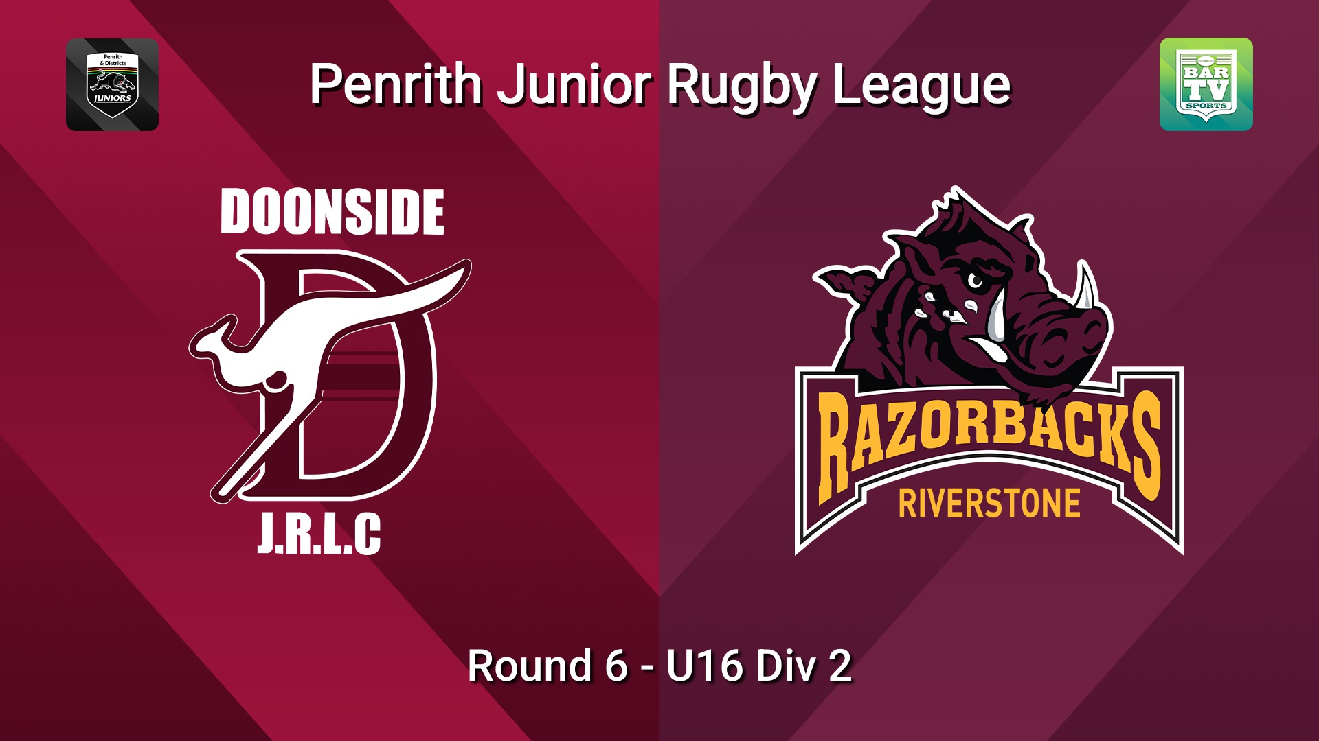 260530-video-Penrith & District Junior Rugby League Round 6 - U16 Div 2 - Doonside v Riverstone Slate Image