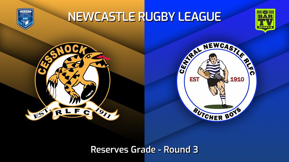 230406-Newcastle RL Round 3 - Reserves Grade - Cessnock Goannas v Central Newcastle Butcher Boys Slate Image