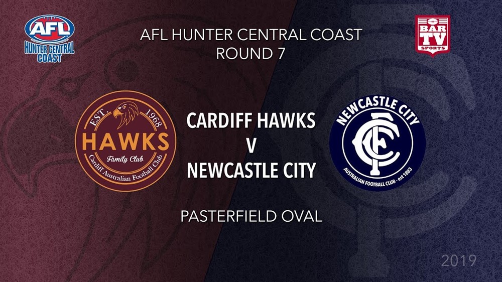 AFL HCC Round 7 - Cup - Cardiff Hawks v Newcastle City  Slate Image