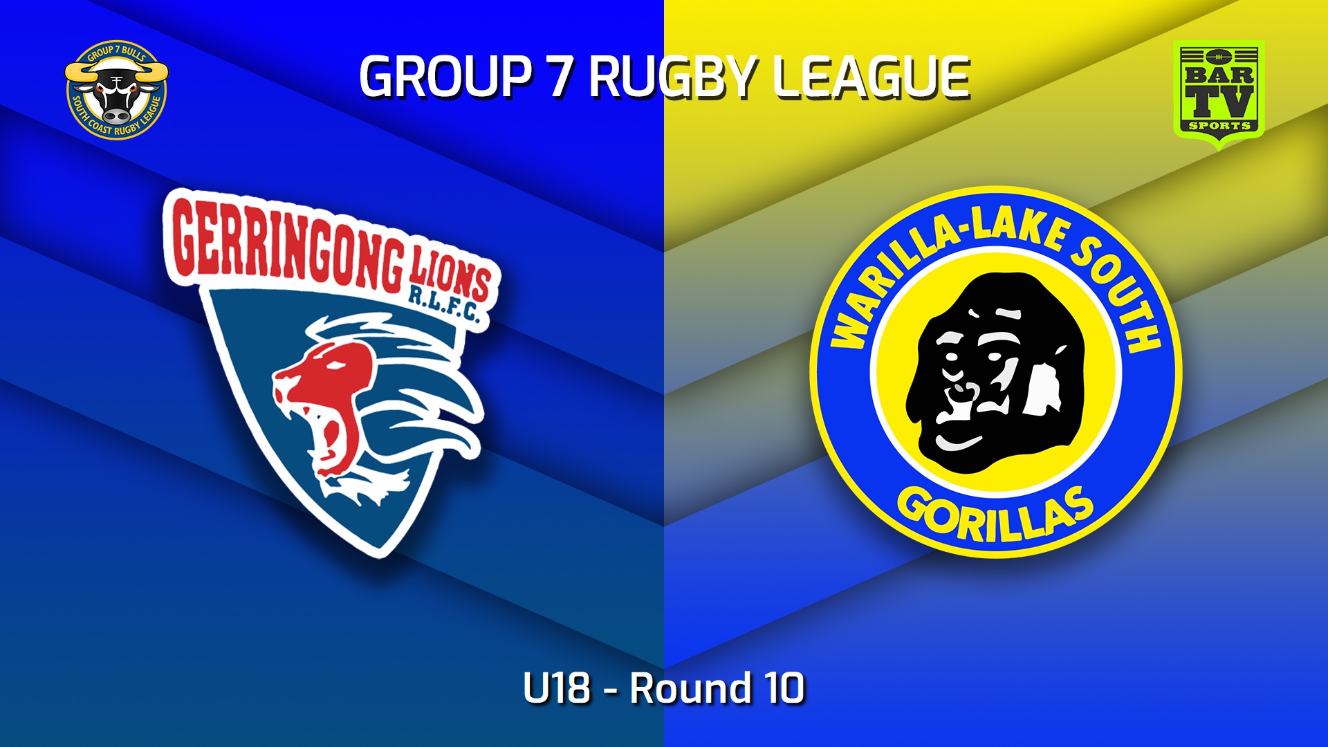 220625-South Coast Round 10 - U18 - Gerringong Lions v Warilla-Lake South Gorillas Slate Image