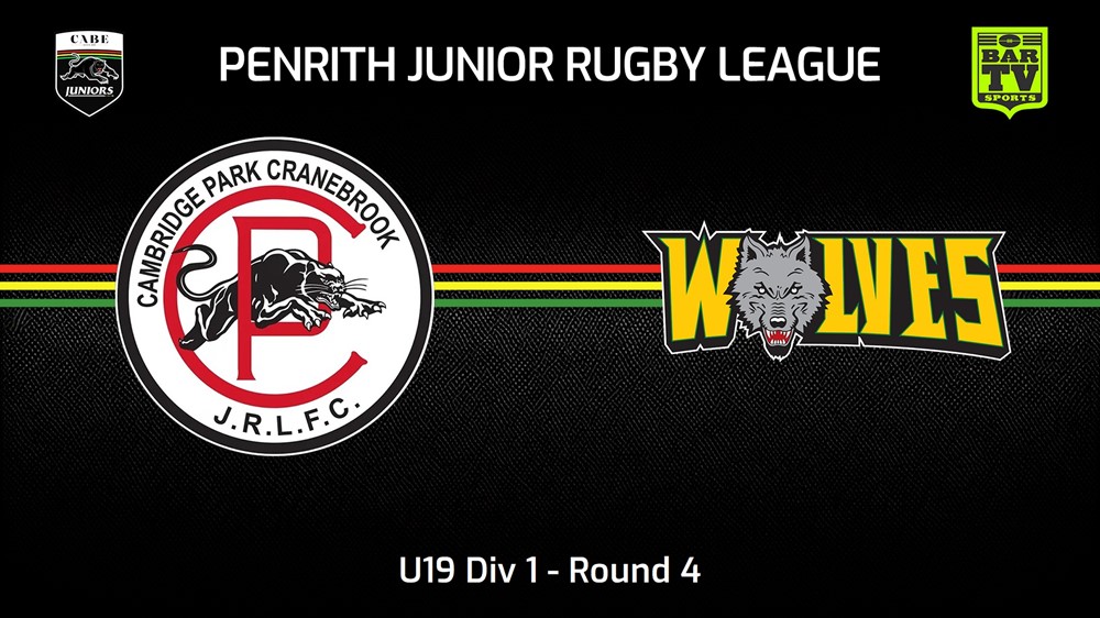 240505-video-Penrith & District Junior Rugby League Round 4 - U19 Div 1 - Cambridge Park v Windsor Wolves Slate Image