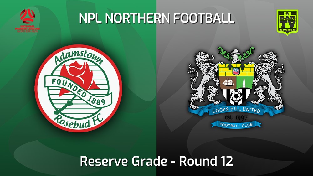 220528-NNSW NPLM Res Round 12 - Adamstown Rosebud FC Res v Cooks Hill United FC (Res) Slate Image