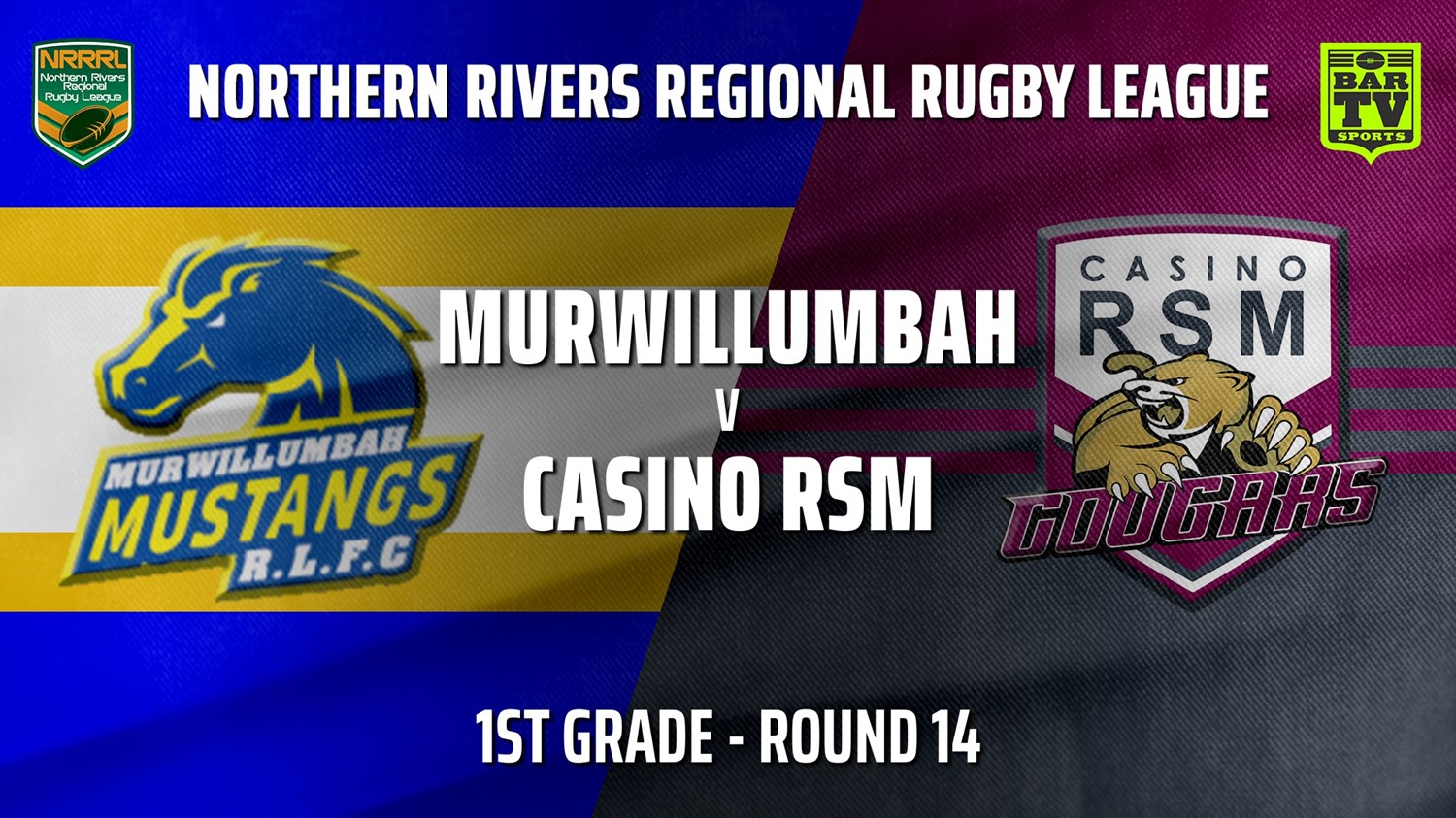 MINI GAME: Northern Rivers Round 14 - 1st Grade - Murwillumbah Mustangs v Casino RSM Cougars Slate Image