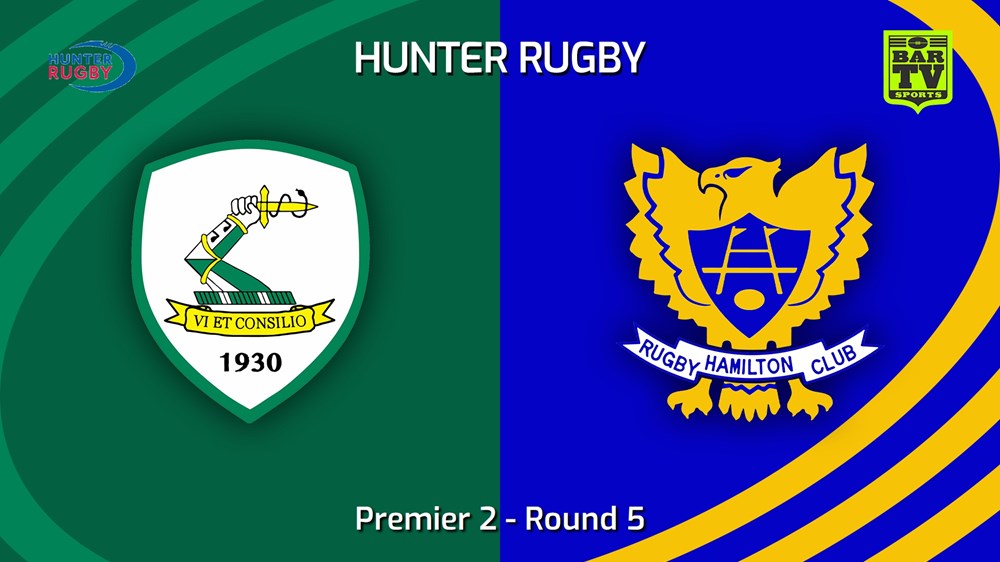 230513-Hunter Rugby Round 5 - Premier 2 - Merewether Carlton v Hamilton Hawks Slate Image