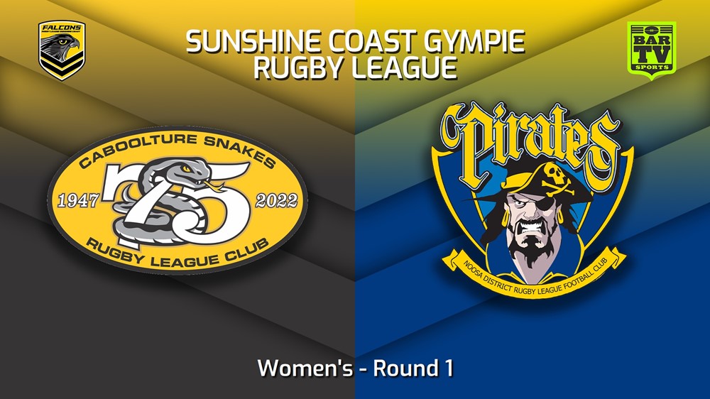 230326-Sunshine Coast RL Round 1 - Women's - Caboolture Snakes v Noosa Pirates Slate Image