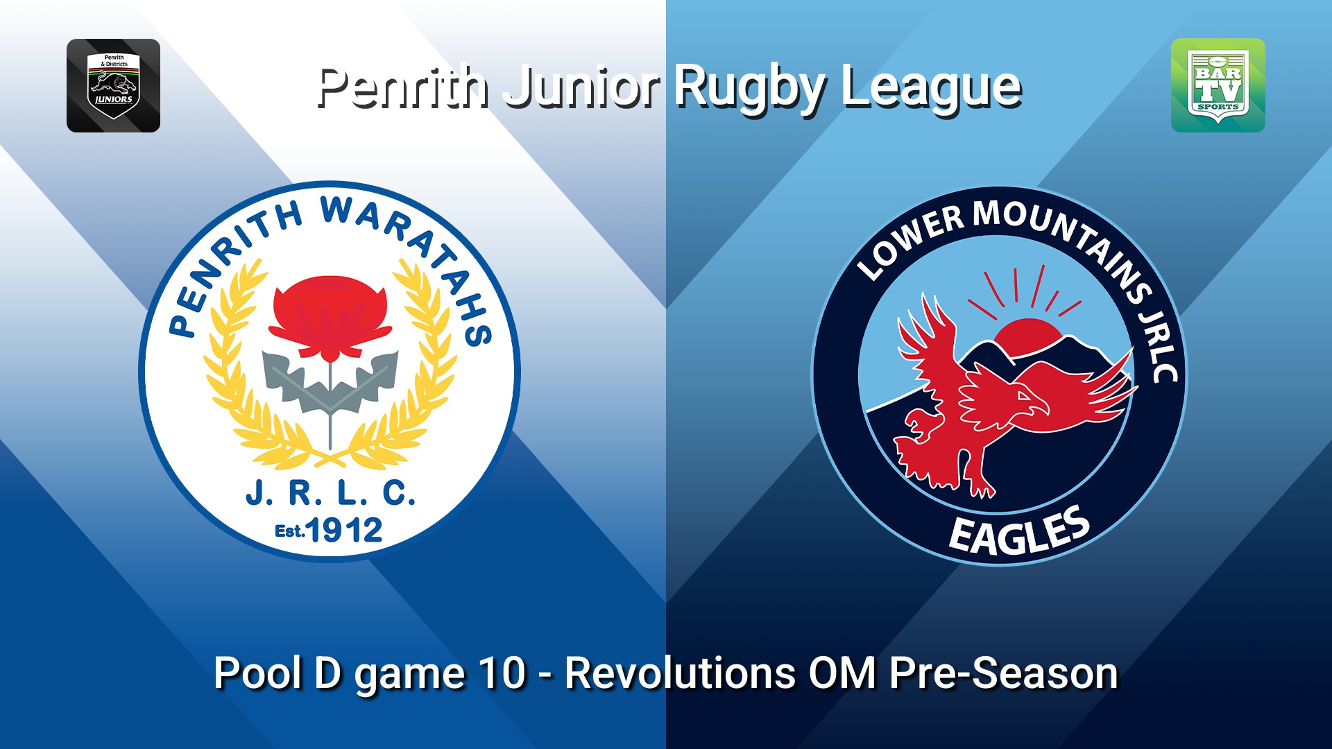 260321-video-Penrith & District Junior Rugby League Pool D game 10 - Revolutions OM Pre-Season - Penrith Waratahs v Lower Mountains Slate Image