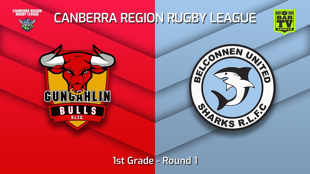 230415-Canberra Round 1 - 1st Grade - Gungahlin Bulls v Belconnen United Sharks Slate Image