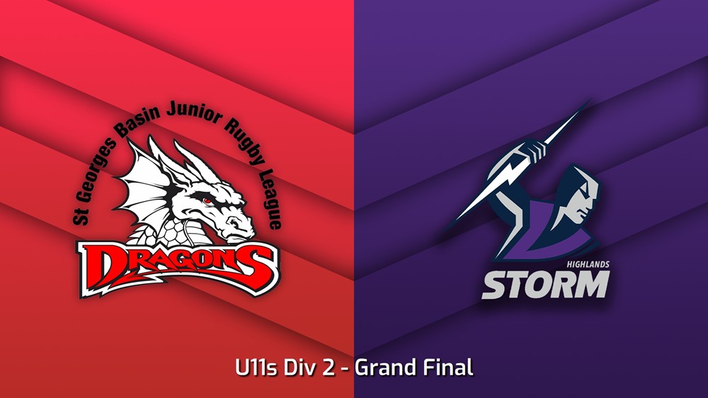 220827-South Coast Juniors -U11-2 Grand Final - St Georges Basin Dragons v Southern Highlands Storm Slate Image