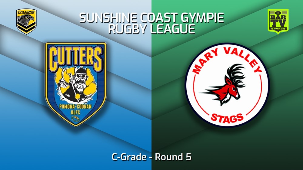 230506-Sunshine Coast RL Round 5 - C-Grade - Pomona Cooran Cutters v Mary Valley Stags Minigame Slate Image